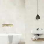 off white stone wall tile