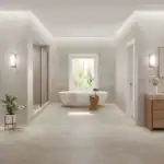 beige veined stone tile