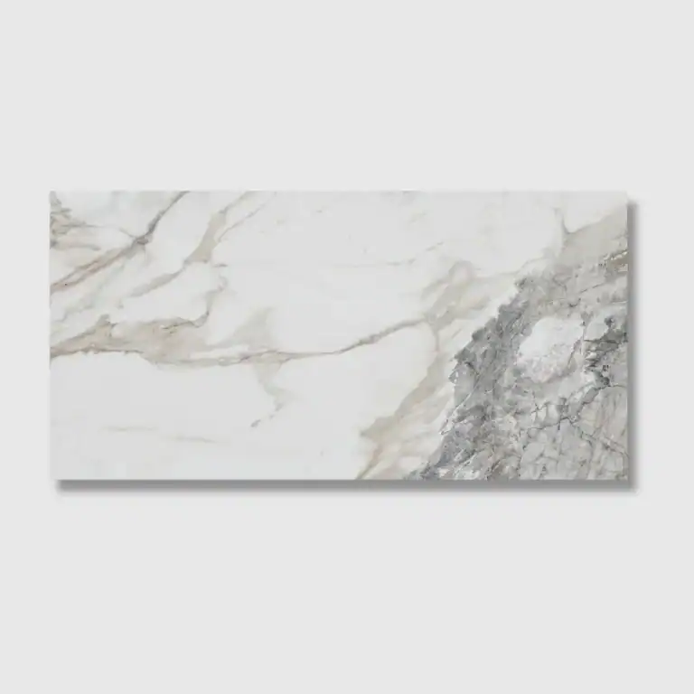 white marble effect porcelain tile
