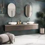 Blue Metal Effect Ceramic Wall Tile