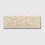cream leaves relief tile