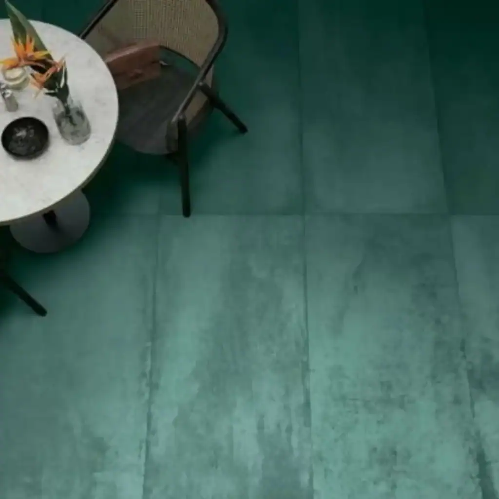 forest green metal tile