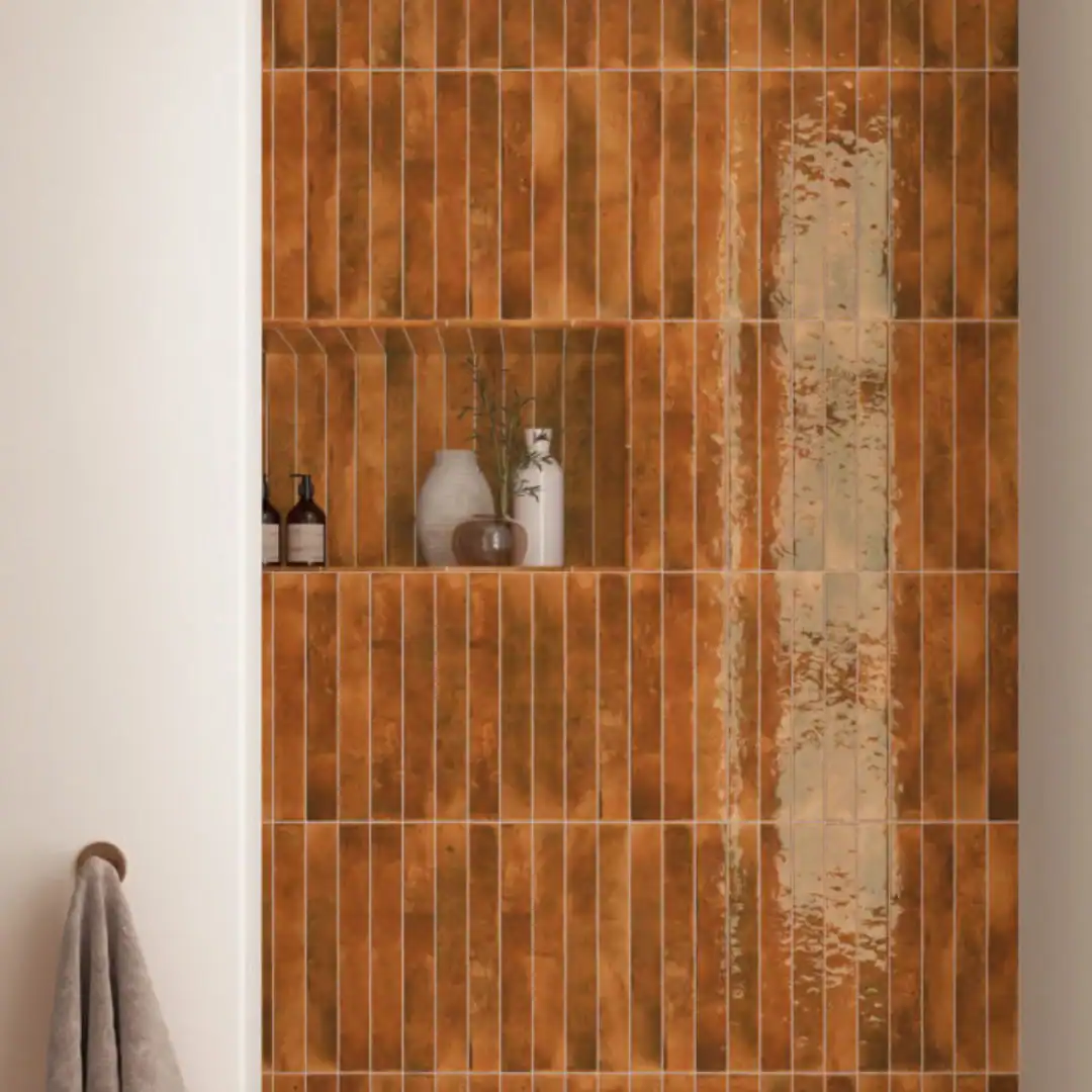 ginger glossy ceramic tile