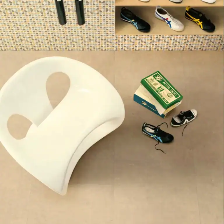 yellow concrete effect porcelain tile