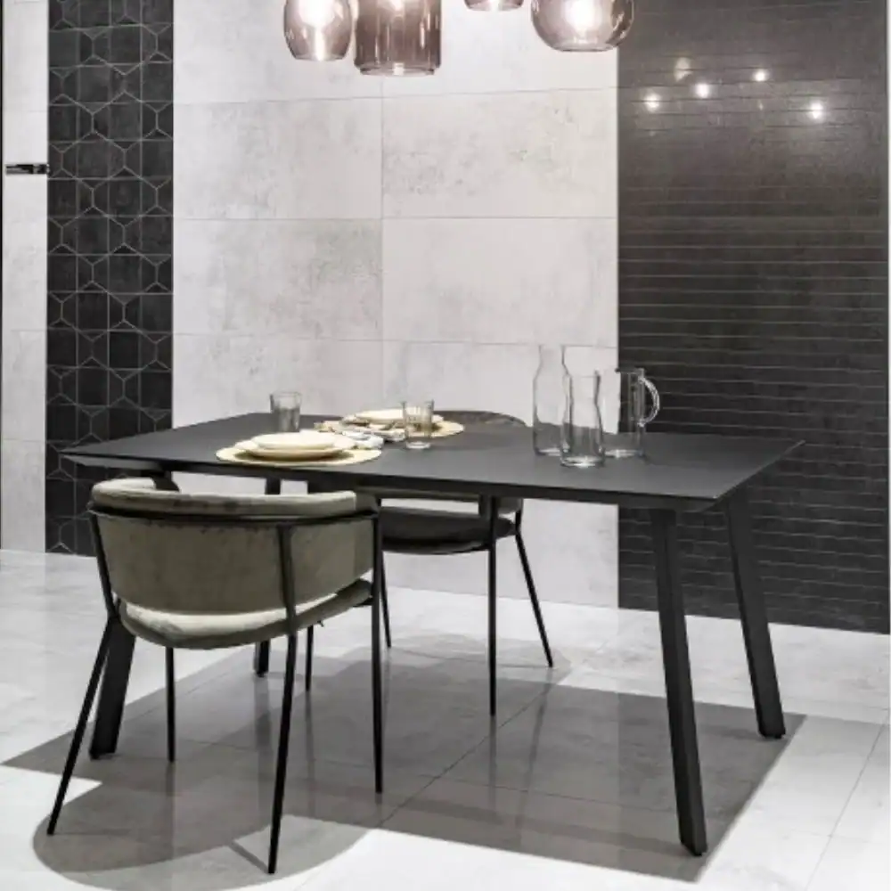 white metal effect tile