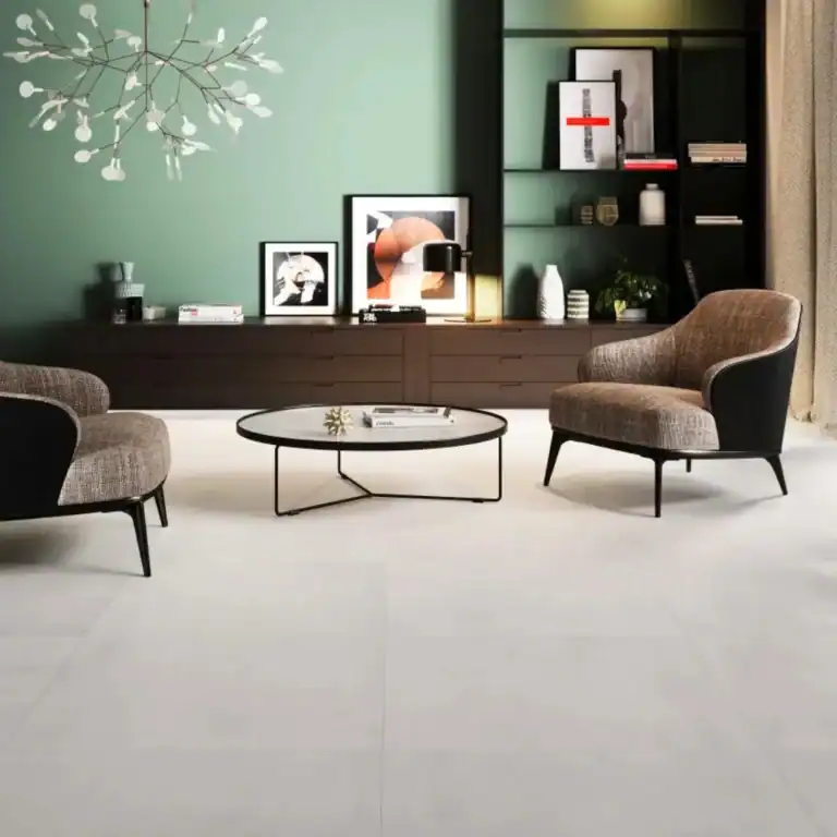 white porcelain floor tile