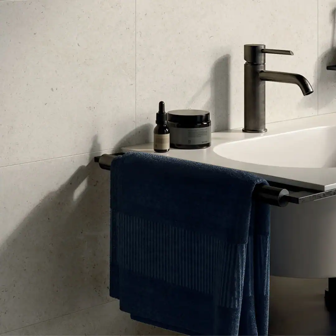 ivory stone effect floor tile