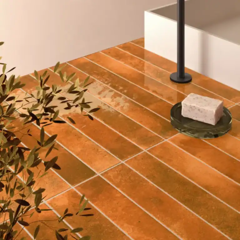 ginger glossy ceramic tile