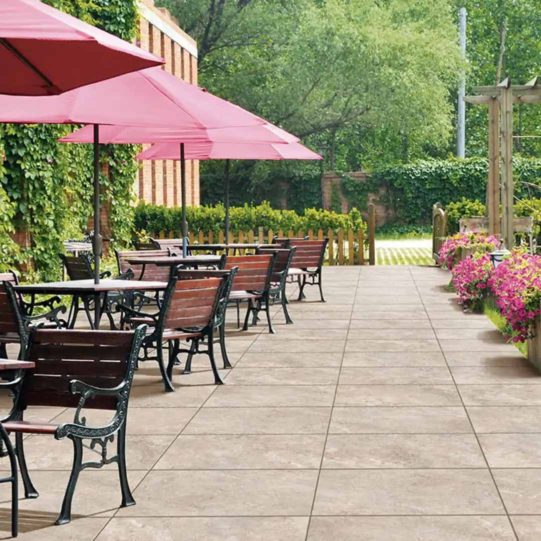 almond textured porcelain tile