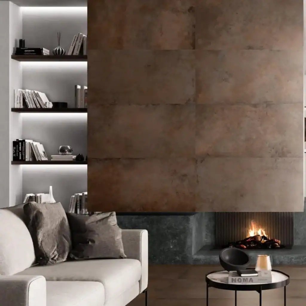 Rust Metal Effect Ceramic Wall Tile