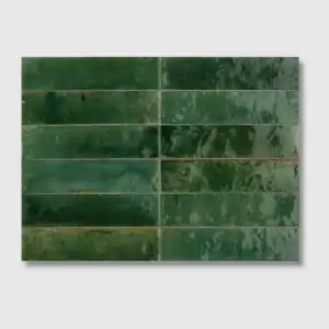 green handmade effect porcelain tile