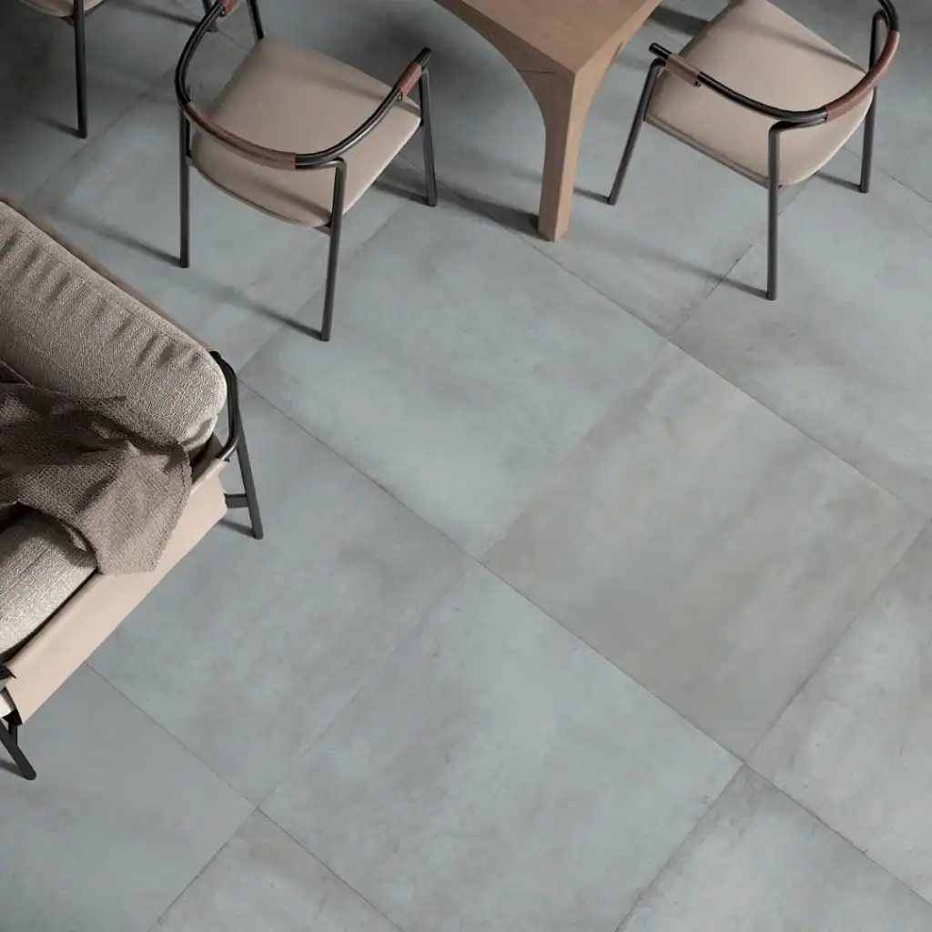 aged grey metal effect tile