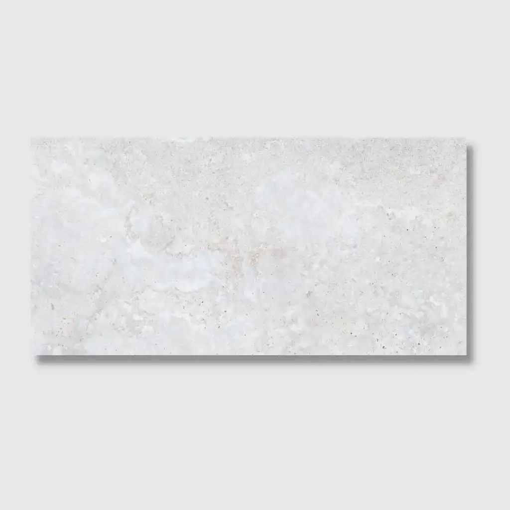 white natural stone effect tile