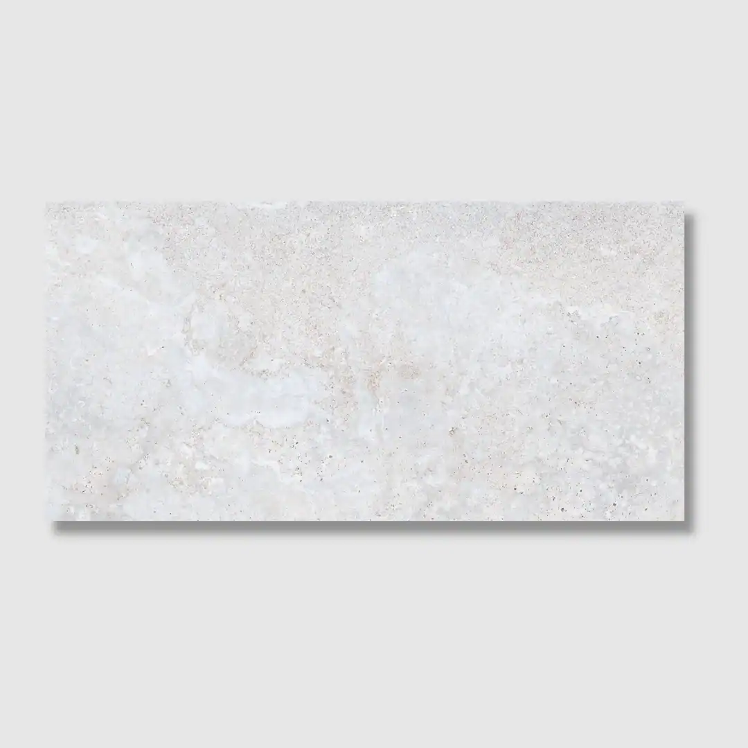 white natural stone effect tile