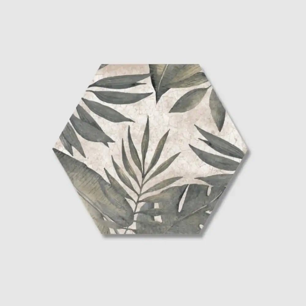 Hexagonal Patterned Leaves Tile