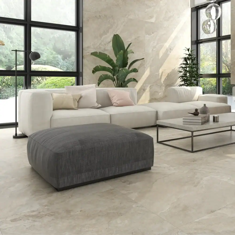 beige travertine matt tile