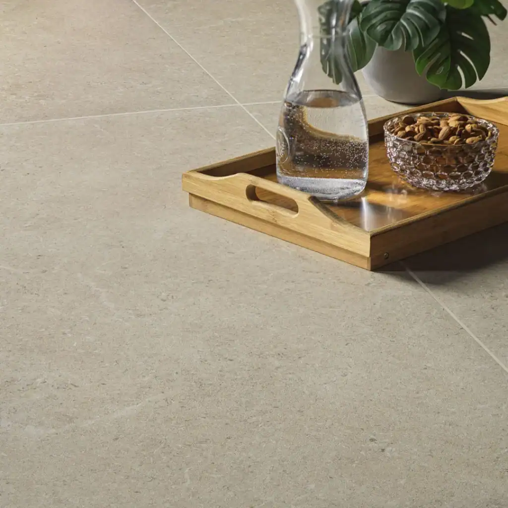 taupe stone effect floor tile