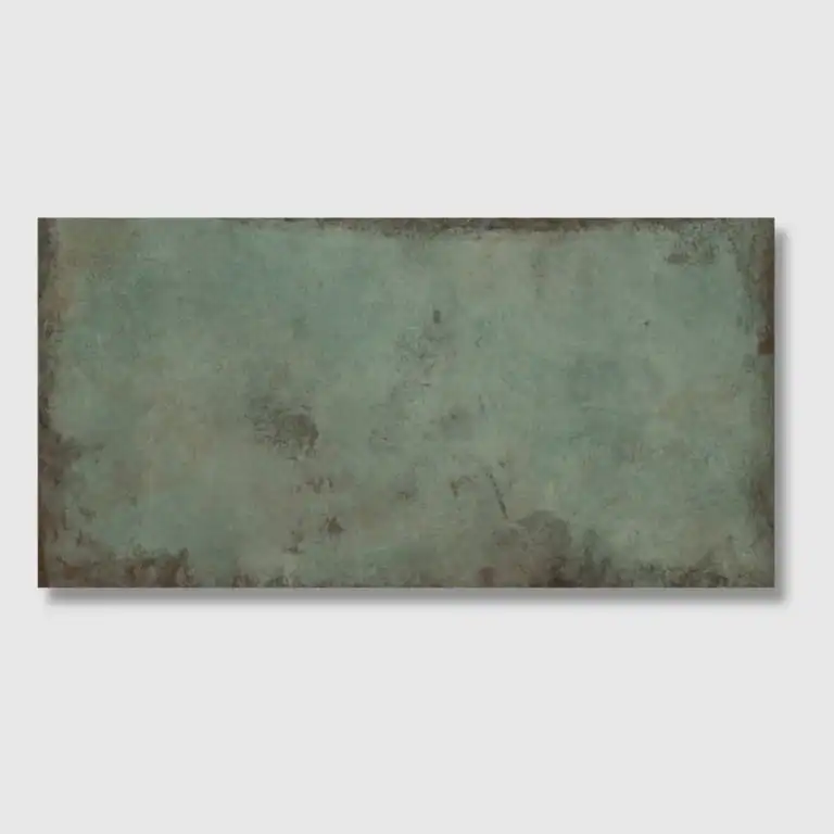 green metal effect ceramic wall tile