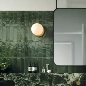 green handmade effect porcelain tile