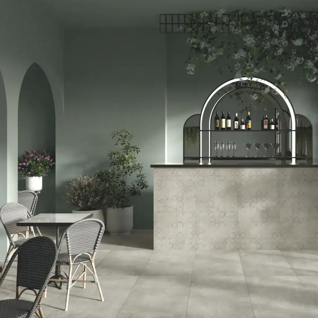 light industrial concrete effect tile