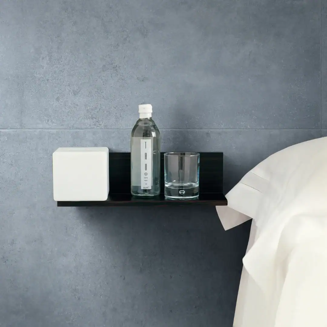 blue concrete effect porcelain tile