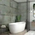 green metal effect ceramic wall tile