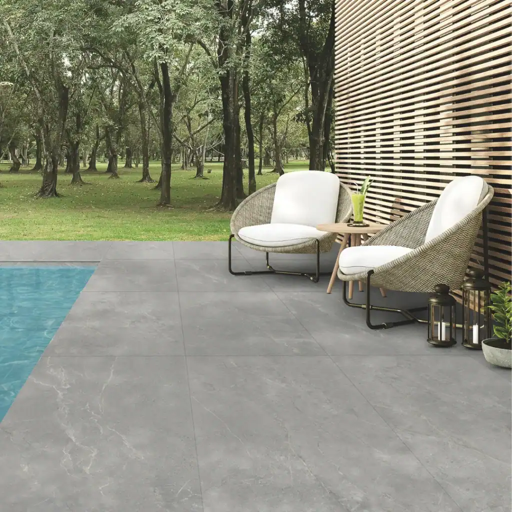 grey stone effect porcelain tile