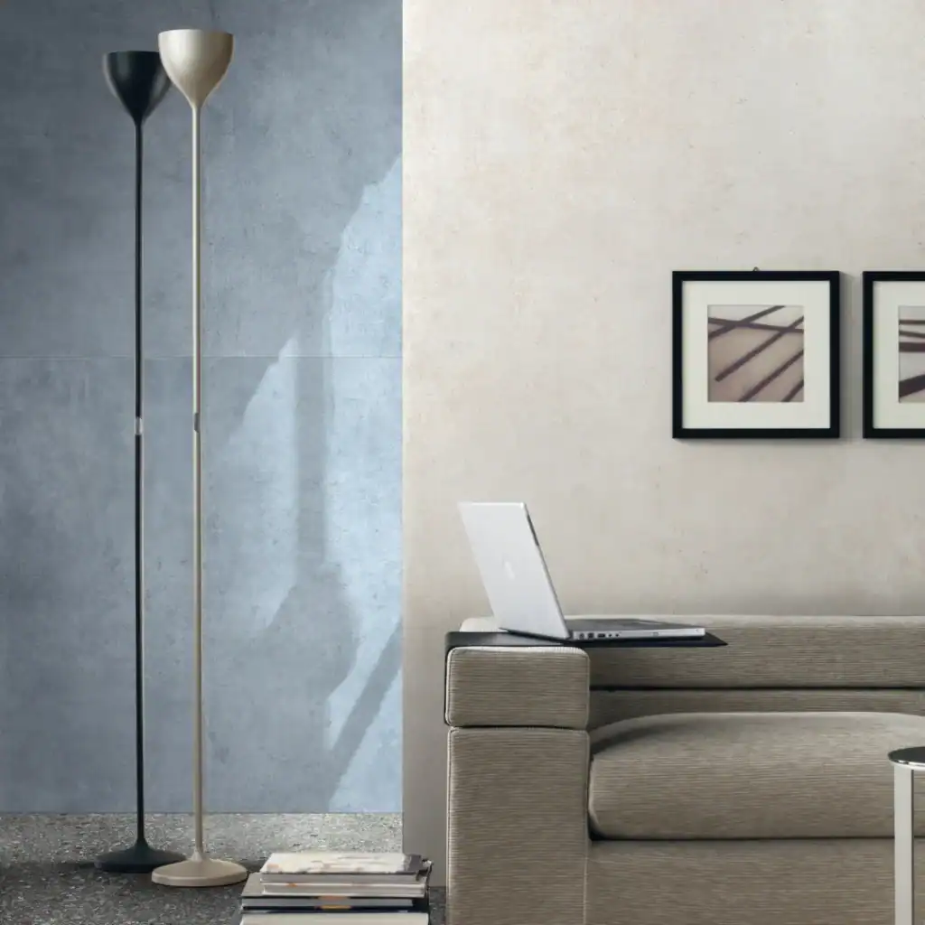 blue concrete effect porcelain tile