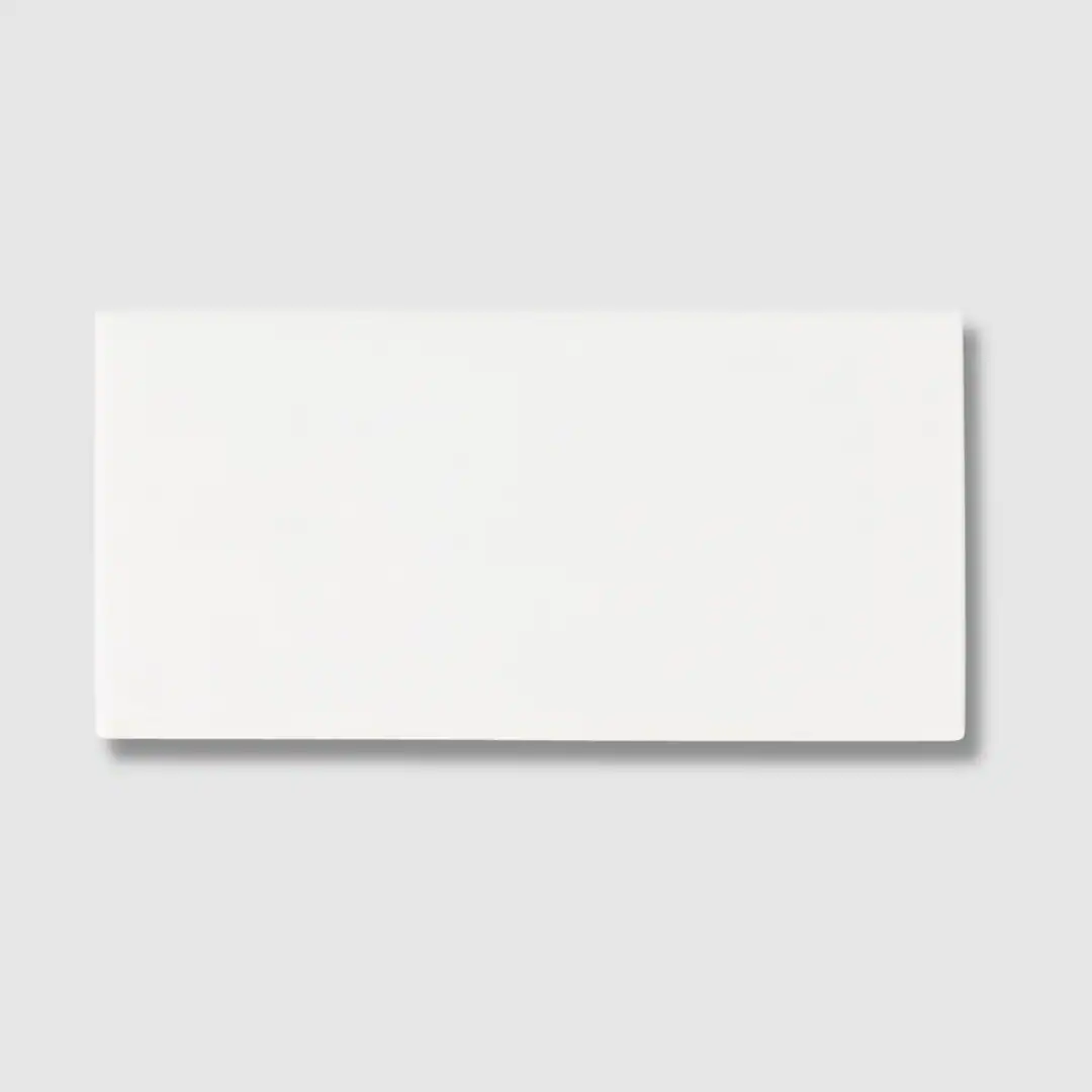 white matt porcelain wall tile