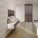 beige ceramic feature wall tile