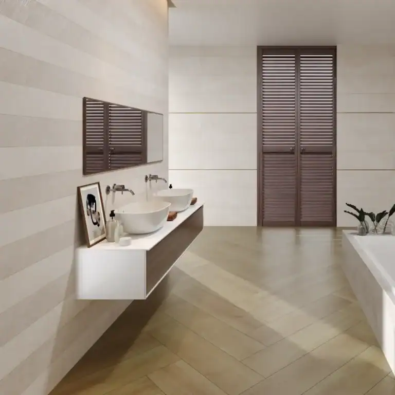 beige ceramic feature wall tile