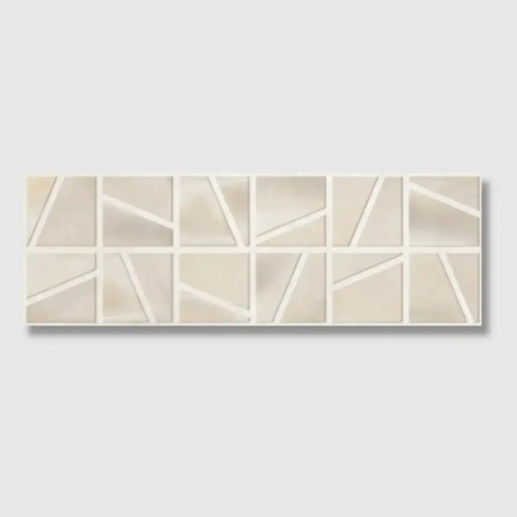 beige patterned ceramic wall tile