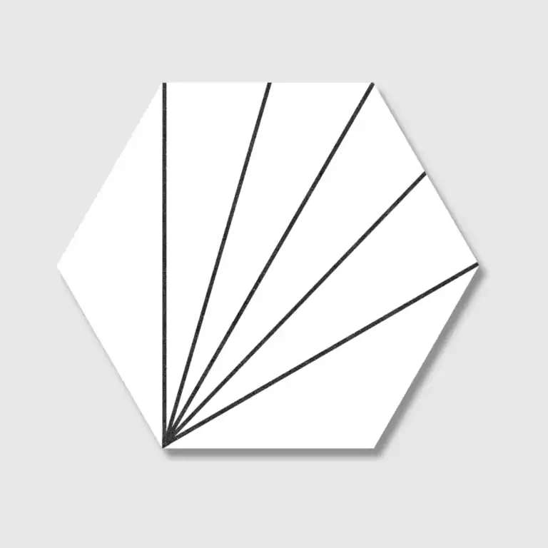 White Hexagon Patterned Tile