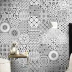 patchwork pattern hexagonal tile