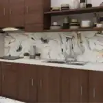 Blue Marble Hexagonal Tile