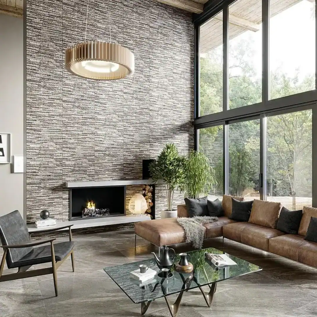 Graphite Textured Stone Tile