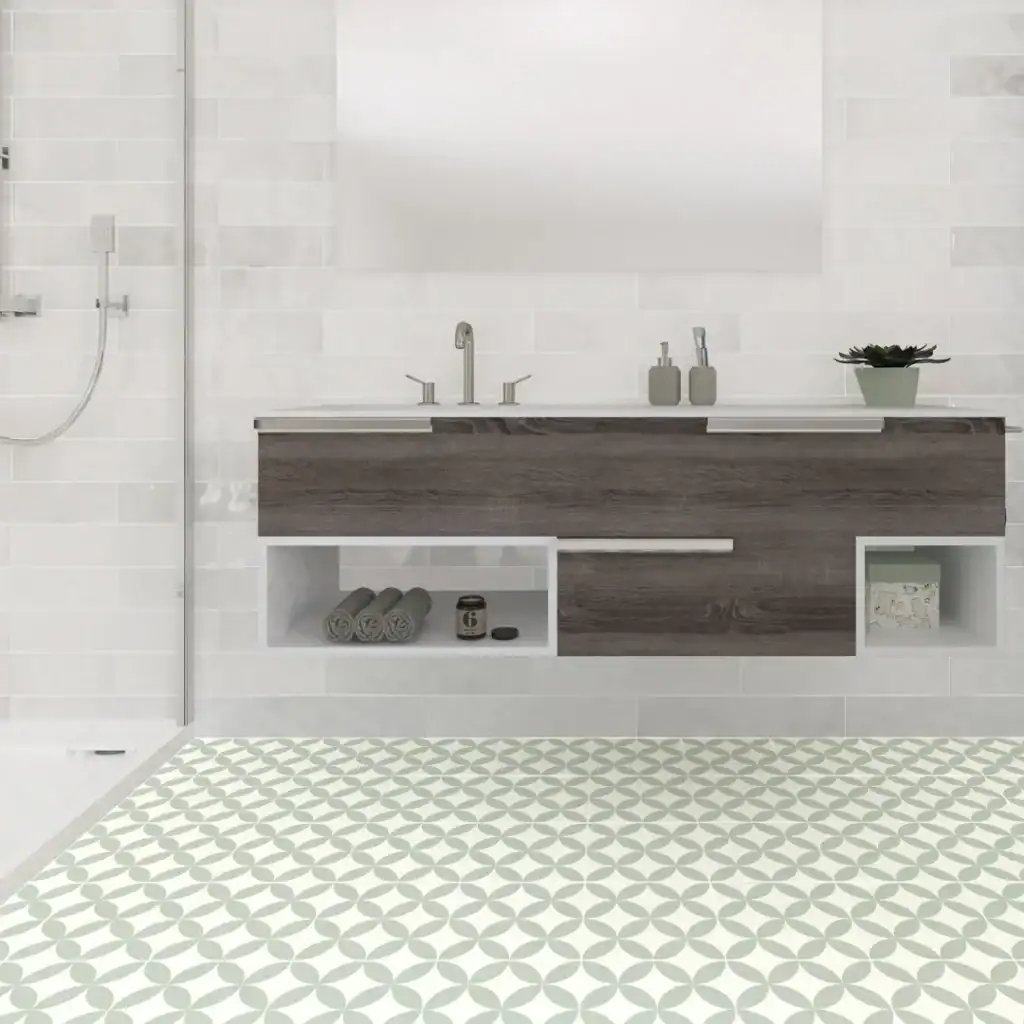 Mint Patterned Wall Tile