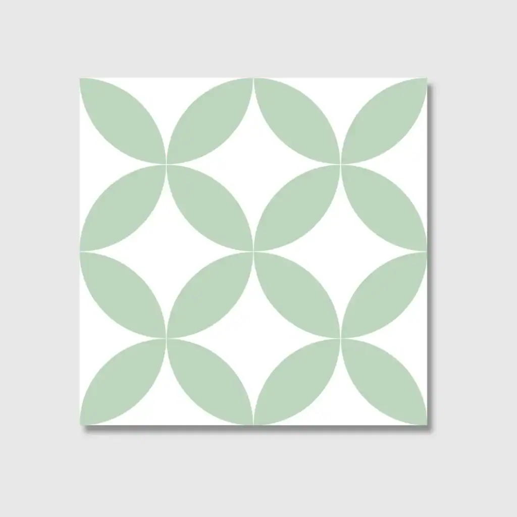Mint Patterned Wall Tile