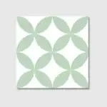 Mint Patterned Wall Tile