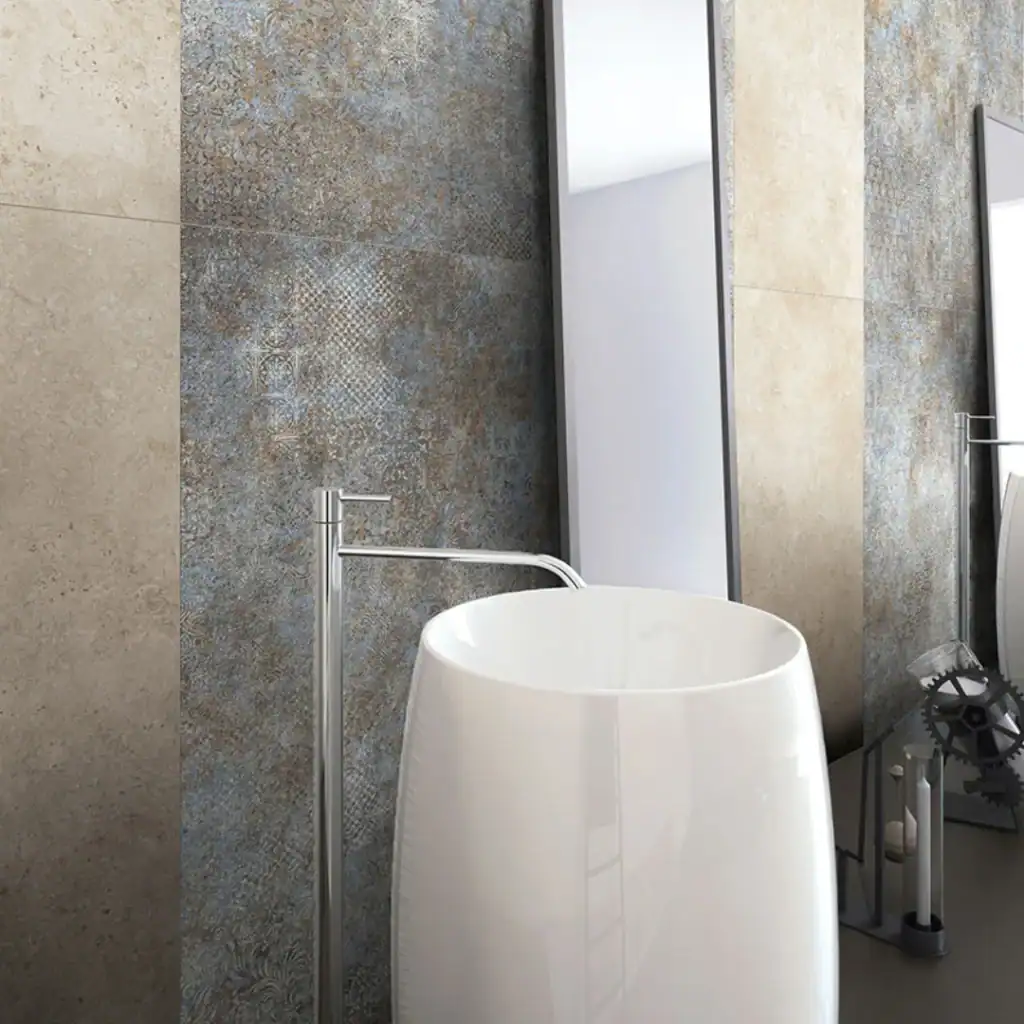 rustic Moroccan patterned tile