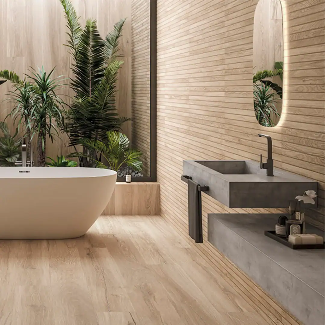 brown wood effect ceramic wall tile