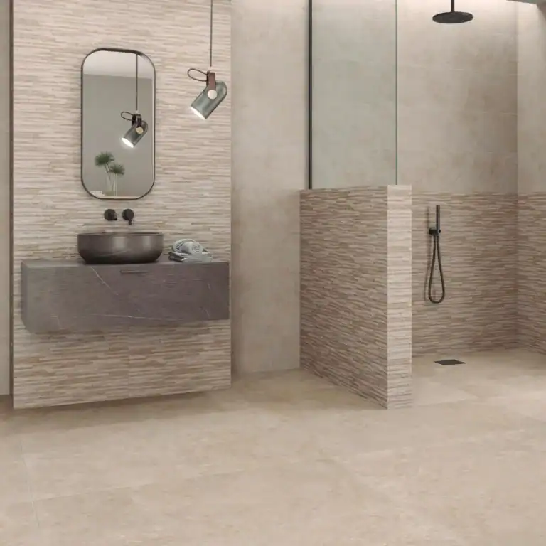 beige stone effect decorative tile