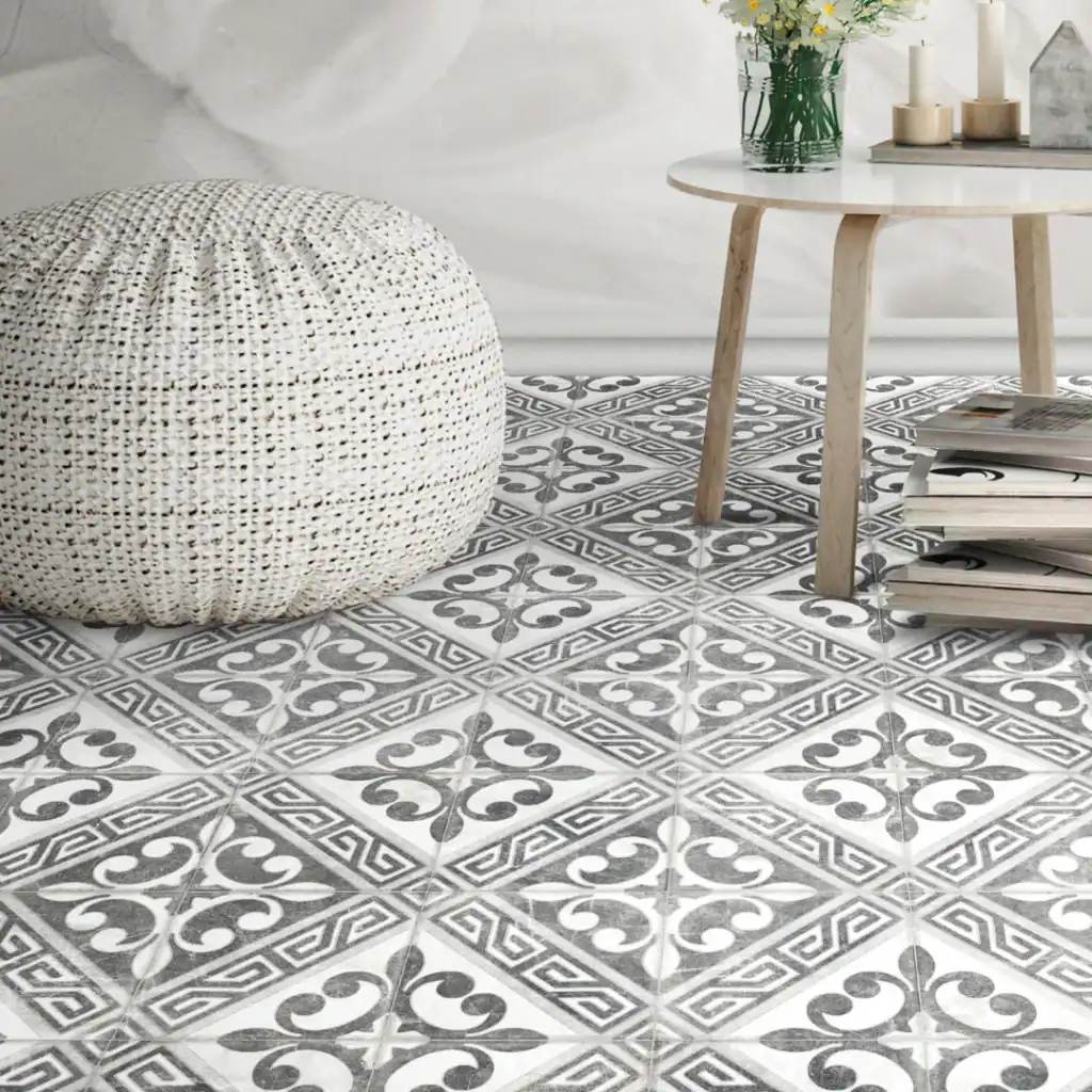 Victorian patterned porcelain tile