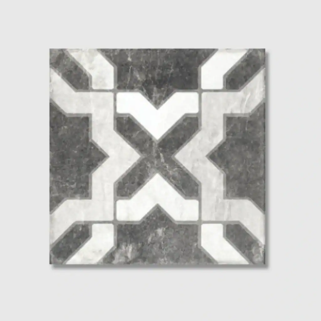 geometric Victorian porcelain tile