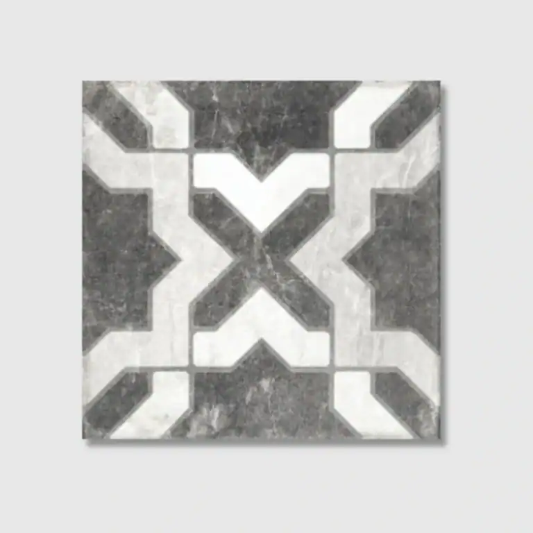 geometric Victorian porcelain tile