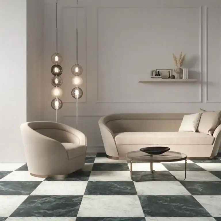 large black Victorian tile