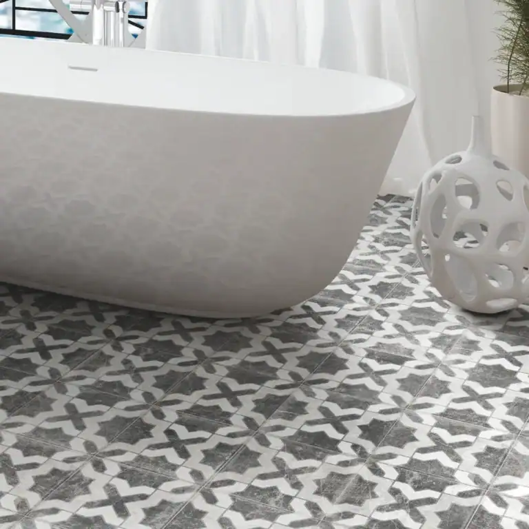 geometric Victorian porcelain tile