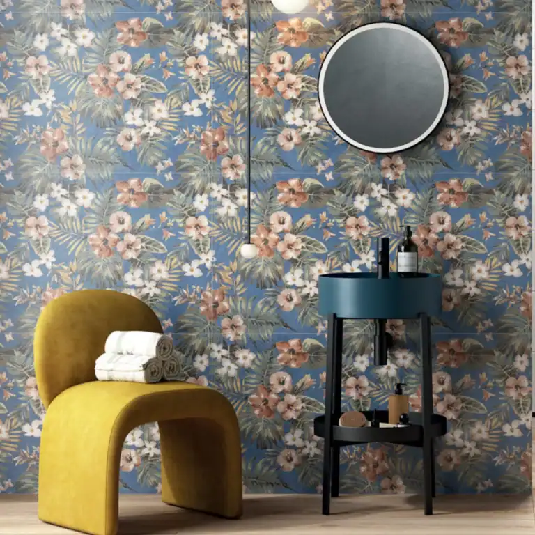 Maui Decor floral patterned porcelain bathroom