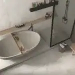 cream marble effect matt tile