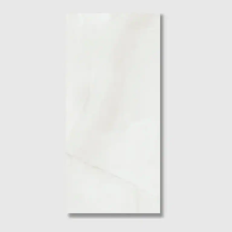 Cream Marble Effect Gloss Tile